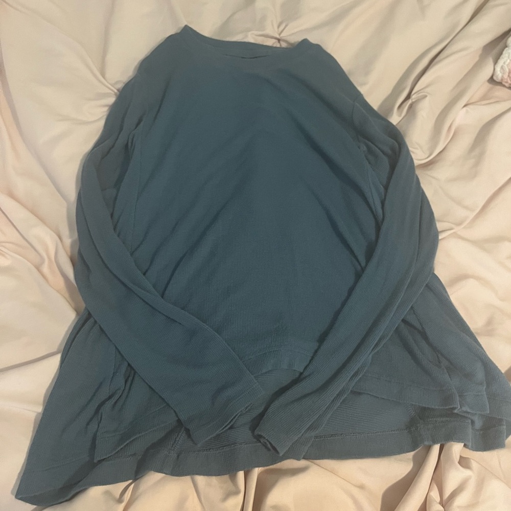 Athleta Girl Blue Flowy Long Sleeve Shirt Size M 8-10